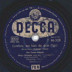 Die Texas-Snger - Cowboy, wo hast du dein Pferd / Sunny...