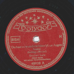 Detlev Lais - Du hast so wundersch�ne blaue Augen /...