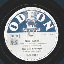 Georges Boulanger - Mein Gebet  / Gru an Franz Liszt