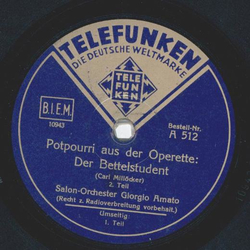 Salon Orchester Giorgio Amato - Potpourri aus der Operette : Der Bettelstudent Teil I und II