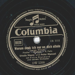 Ursula Maury und Peter Manuel - Warum denk ich nur an...