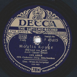 Lys Assia - Wenn du fortgehst von mir / Moulin Rouge