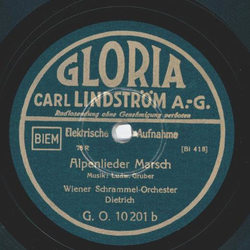 Zither-Trio Freundorfer / Wiener Schrammel-Orchester Dietrich - Wo die Alpenrosen blhn / Alpenlieder Marsch