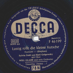 Sylvia Dahl und Karl Golgowsky - Lustig rollt die kleine...