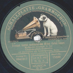 Grammophon-Ensemble - Erzengel Gabriel verkndet den Hirten Christi Geburt, Weihnachts-Potpourri Teil I und II