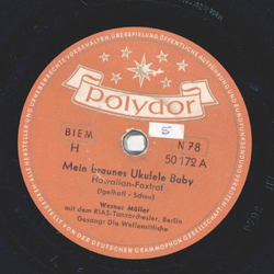 Werner Mller - Mein braunes Ukulele Baby / Lutet...