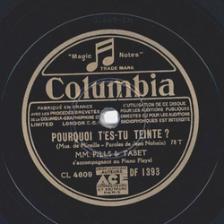 MM. Pills & Tabet - Le petit Theatre / Pourquoi tes-tu teinte?