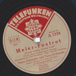 Hans Schindler - Dorfmusik / Meier-Foxtrot