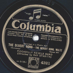 Piccadilly Revels Band - The Desert Song, Waltz / The Desert Song, Fox Trot