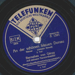 Barnabas von Geczy - An der schnen blauen Donau Teil I und II