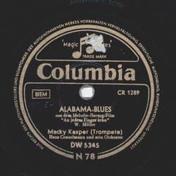 Macky Kasper - Alabama-Blues / Wo ist der eine