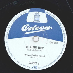 Weissenbacher-Terzett - D alten Leut / Die Schweizerin