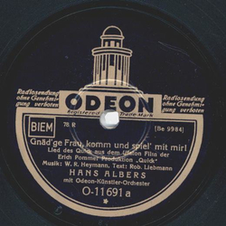 Hans Albers - Gnädge Frau, komm und spiel mit mir /...