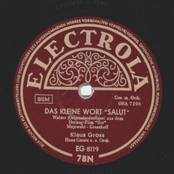 Klaus Gross - Wenn Augen sprechen knnten / Das kleine Wort Salut