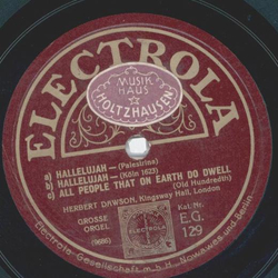 Herbert Dawson - a) Hallelujah b) Hallelujah c) All...