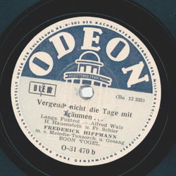 Egon Vogel - Voll Musik ist die Nacht... / Vergeud nicht die Tage mit Trumen...