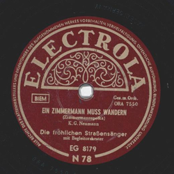 Die fröhlichen Straßensänger - Ein Zimmermann muss...