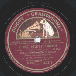 Georges Sellers - Ce nest quun petit refrain / Cquon est...