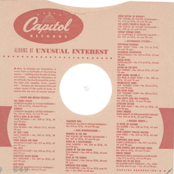 Original Capitol Cover für 25er Schellackplatten A31 B