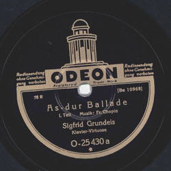 Sigfrid Grundeis - As-dur Ballade Teil I und II