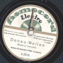 Salon-Orchester: Felix Lemeau - Donau-Wellen / Lotosblumen