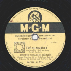 George Shearing Quintett - Ty all laughed / Swedish pastry