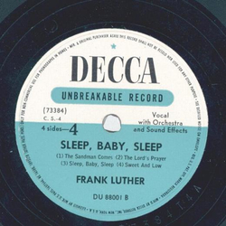 Frank Luther - Sleep, Baby, Sleep ...and other songs (2 Records)
