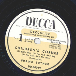 Frank Luther - Childrens Corner Volume 1 (2 Records)