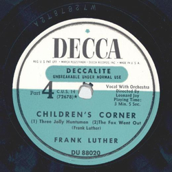 Frank Luther - Childrens Corner Volume 1 (2 Records)