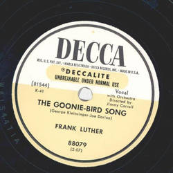 Frank Luther - The Goonie-Bird Song / Willie the whistling Giraffe