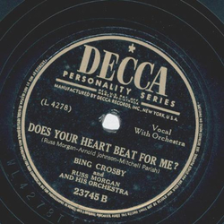 Bing Crosby, Russ Morgan - Among my Souvenirs / Does your heart beat for me?