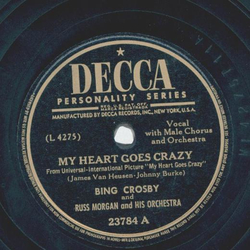 Bing Crosby - My Heart goes Crazy / So would