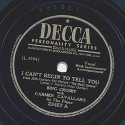 Bing Crosby - I cant begin to tell you / I cant believe...