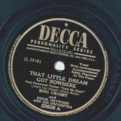 Bing Crosby - That little dream got nowhere / Baby, wont...