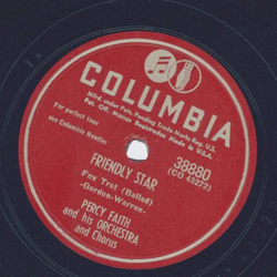 Percy Faith - I was Dancing with Someone / Friendly Star