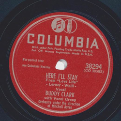 Buddy Clark - Here Ill stay / Green-up time