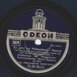 Musikkorps der Fliegerhorst - Schwarzbraun ist die Haselnu / Es geht ins Mrkerland