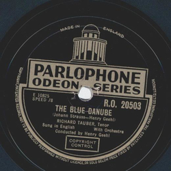 Richard Tauber - The Blue Danube / Whispering of the...