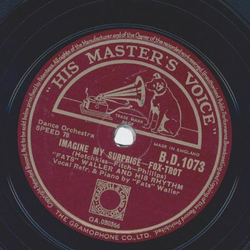 Fat Waller - Imagine my Surprise / Your socks dont match