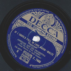 Ambrose - The Woodpecker Song / If I should fall in love again