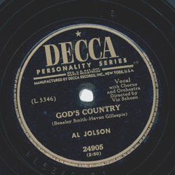 Al Jolson - Lets go West again / Gods Country