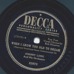 Johnny Long - When I grow too old to dream / Its a sin to tell a lie