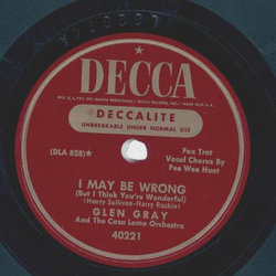 Glen Gray - I may be wrong / Gamblers Blues