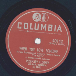 Rosemary Clooney - My Baby rocks me / When you love someone