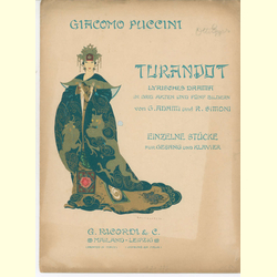 Notenheft / music sheet - Turandot