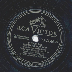 The Page Cavanaugh Trio - Okl Baby dokl / Anything for you
