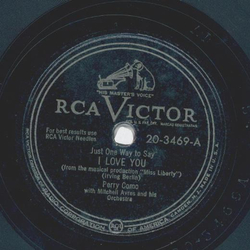 Perry Como - I love you / Lets take an old fashioned walk