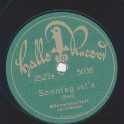 Mnnerquartett - Sonntag ists / Flsterndes Silber