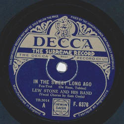 Lew Stone - In the sweet long ago / TB3015-I