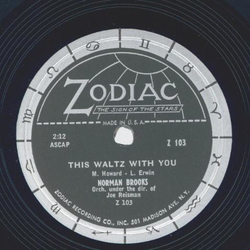 Norman Brooks - A sky-blue shirt and a rainbow tie / This waltz with you
